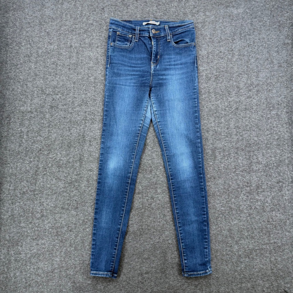 Levi 720 High Rise Super Skinny Jeans Blue Medium Wash 26 Womens Denim Crop
